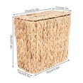 thumbnail image 2 of Yucurem 1 Pack Wicker Waste Basket with Lid & Removable Liner, 2.5 Gallon Boho Natural Water Hyacinth Wicker Trash Can for Home Bedroom Living Room Office Kitchen, 2 of 10