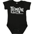 thumbnail image 3 of Inktastic Trombone Rough White Text Boys or Girls Baby Bodysuit, 3 of 5