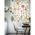 thumbnail image 4 of Mushroom Sheer Curtains 63 Inch Length 2 Panels Set for Living Room/Bedroom, Vintage Botanical Spring Floral Rustic Semi Curtain Sheers Drapes Rod Pocket Curtains Window Treatment Set 52''x63''x2, 4 of 7