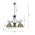 thumbnail image 5 of Chloe Lighting Sunniva Dragonfly 3-Light Glass Chandelier in Multi-Color, 5 of 5