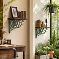 thumbnail image 6 of Vintage Scroll Cast Iron Shelf Bracket Heavy Duty Decorative Wall Support with Mounting Hardware for Floating Shelf Mantel Window Sill Matte Black, 6 of 7