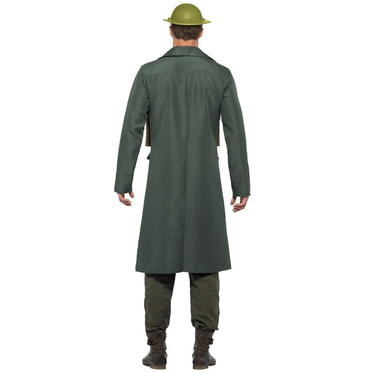 WW2 British Office Costume with Trench Coat Gree Adult WW2 British Office Costume with Trench Coat Gree Adult
