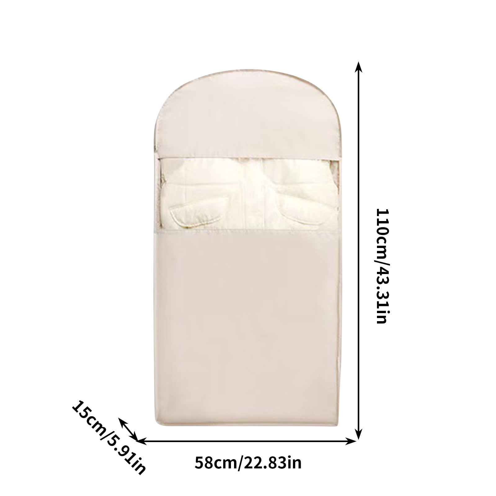Hxlamzoo 2pc Space-Saving Hanging Garment Bags with Self-Compression Zipper, Waterproof Polyester Clothes Organizer for Down Coats & Winter Wear