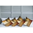 thumbnail image 2 of Ambesonne Beach Throw Pillow Cover 4 Pack, Sunset Caribbean Palms, 20", Dark Orange Pale Blue, 2 of 7