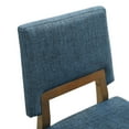 thumbnail image 6 of Channell Wood Dining Chair in Walnut Finish with Blue Fabric - Set of 6, 6 of 14