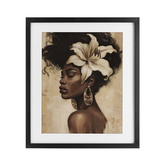 Stupell Industries Nocturne In Ivory Black Framed Print Under Glass, design by Svetlana Aleynikova