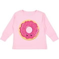 thumbnail image 3 of Inktastic Hot Pink Donut Boys or Girls Long Sleeve Toddler T-Shirt, 3 of 5