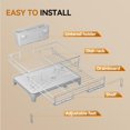 thumbnail image 6 of Dish Drying Rack - Expandable Rack, Large Capacity Dish Drainer for Kitchen Counter, Rust-Proof with Utensil Holder, Gray, 6 of 14
