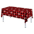 thumbnail image 7 of DefiDgd Christmas Tablecloth Table Decoration,Disposable Plaid Snowflake Plastic Xmas Table Cover for Xmas Kitchen Decorations Holiday Party Favors Supplies(C), 7 of 7