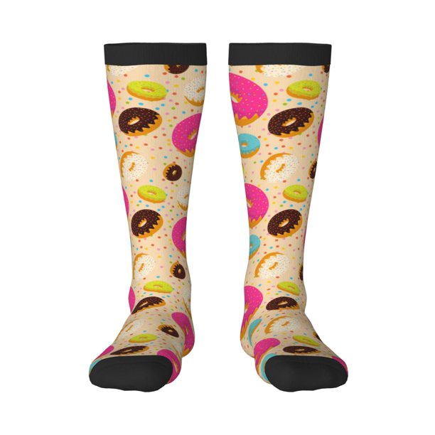 Balery Donuts Calcetines novedosos Calcetines deportivos Calcetines hasta la rodilla Calcetines de algodón Calcetines originales y geniales