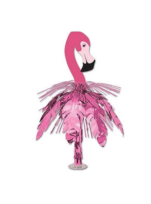 The Beistle Company Flamingo Cascade Paper Disposable Centerpiece