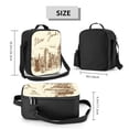 thumbnail image 2 of Honeii New York Print Insulated Lunch Bag, Reusable Lunch Box for Adult, Leakproof Cooler Bag for Work Office Travel Picnic, 2 of 7