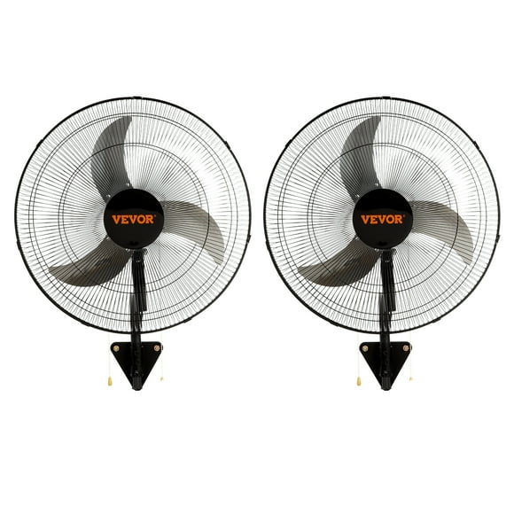 VEVOR Wall Mount Fan, 2 PCS 18 inch Oscillating, 3-speed High Velocity Max. 4000 CFM Industrial Wall Fan for Indoor, Commercial, Residential, Warehouse