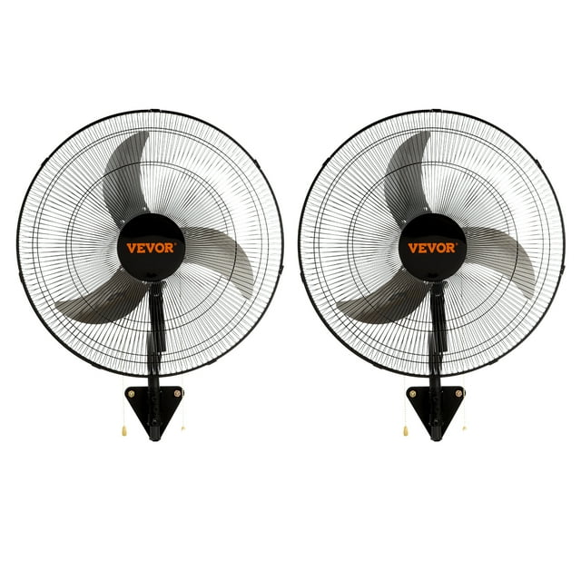 VEVOR Ventilador de pared, 2 piezas, oscilante de 20 pulgadas, 3 velocidades, alta velocidad, máx. 4000 CFM, ventilador de pared industrial para interiores, comerciales, residenciales, almacenes