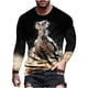 thumbnail image 5 of Camisas de Otoño Para Hombres Camiseta de Manga Larga Cuello Redondo Estampado de Caballos En 3D Estampados Gráficos Tops Blusa Informal Odeerbi ODB-4, 5 of 7