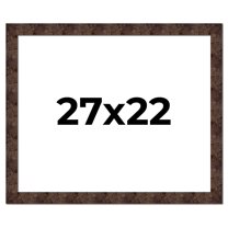 27x22 Frame Brown Burl Real Wood Picture Frame Width 1.625 Inches | Interior Frame Depth 0.5 Inches