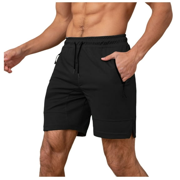 JTieacloth Mens Breathable Work Shorts Male Summer Shorts Solid Color Tie Suit Cool Breathable Five Quarter Pants,Black