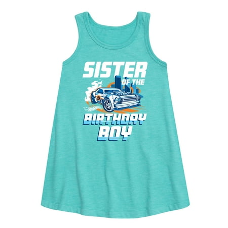 

Hot Wheels - Sister Of Birthday Boy - Toddler And Youth Girls A-line Dress