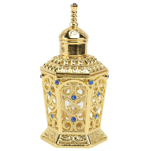 HOOWIFFY Golden Glass Perfume Bottle with Craftsmanship 1Pc