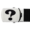 thumbnail image 2 of Question Mark Buckle Black Adjustable Canvas Web Belt With Metal Buckle 32 to 72, 2 of 2