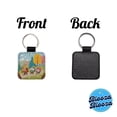 thumbnail image 4 of Kawaii Hiking Hikers Faux Leather Square Keychain, 4 of 7