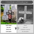 thumbnail image 5 of CNKOO Cemetery Memorial Cross Stake Memorial Cross for Grave Garden Stake for Mom Dad Rustproof Metal Cross Grave Markers Memorial Cemetery Grave Stake for Grave Plaque Yard, 5 of 8