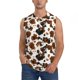 thumbnail image 1 of Fotbe Cow Tie Dye Men's Camiseta sin Mangas Estampada para Hombres, Playera Casual para Gimnasio, Entrenamiento, Playa-Small, 1 of 7