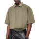 thumbnail image 2 of pstuiky camisetas de manga corta para hombre, Camiseta informal holgada de punto con botones, manga corta y cuello vuelto para hombre, de color liso ropa de hombre s, 2 of 6