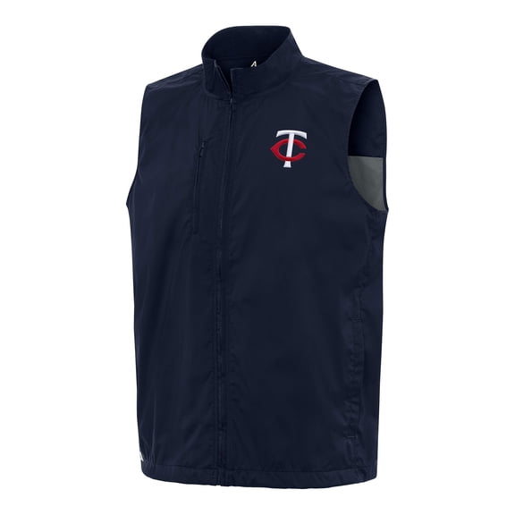 Men's Antigua Navy Minnesota Twins Brisk Full-Zip Vest