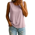 thumbnail image 6 of New Women’s Tank Tops with Built in Bras Loose Fits Breathable Sleeveless T-Shirt Comfy Casual Home Tops Red-a S, 6 of 8