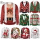 thumbnail image 2 of Chándal de Navidad feo para hombre, sudaderas falsas de dos piezas, jersey de cuello redondo, sudaderas con gráfico de perro, ropa de calle Y2K, 2 of 4