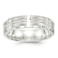 thumbnail image 1 of SS 7mm Brushed Fancy Band Size 7.5 in Sterling Silver, 1 of 3