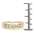 thumbnail image 3 of 14K Yellow Gold Plated 1.26 Carat Genuine Green Sapphire .925 Sterling Silver Ring QJ Model, 3 of 3