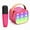 Rose Red & 1 Mic, variant on Bonaok Mini Karaoke Machine for Kids, Christmas Portable Speaker with Wireless Microphone for Singing, Gift for 4-12 Years Old Girls, Rose