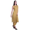 thumbnail image 3 of Moomaya Ensemble Kurta et Pantalon Sans Manches Imprimés pour Femmes Peter Pan, Ensemble Ethnique 2 Pcs, 3 of 6