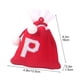 thumbnail image 3 of Bolsa de regalo tejida con letras del alfabeto | Bolsa bordada para dulces navideños | Adorno navideño personalizado | Mini bolsa colgante para decoración del árbol, 3 of 5