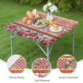 thumbnail image 4 of Pioneer Flower Floral Print Pattern Square Fitted Tablecloth with Elastic Edge,Square Table Cover,Washable Elastic Table Cover for Home Kitchen Party Decor 34"x34", 4 of 6