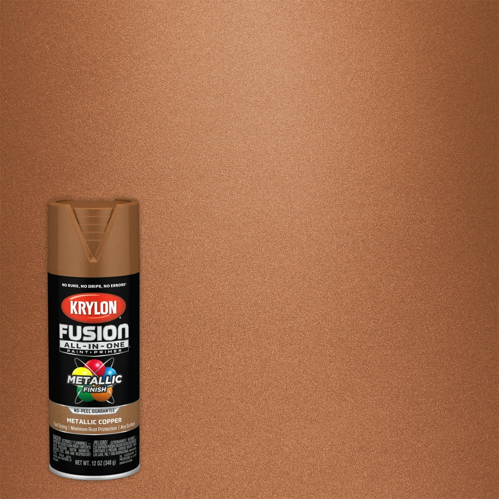 Krylon Fusion AllInOne Spray Paint, Metallic Copper, 12 oz. Walmart