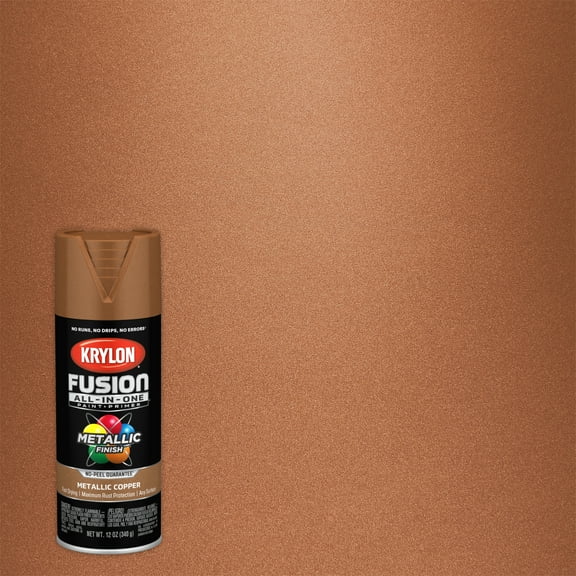Krylon Fusion All-In-One Spray Paint, Metallic Copper, 12 oz.