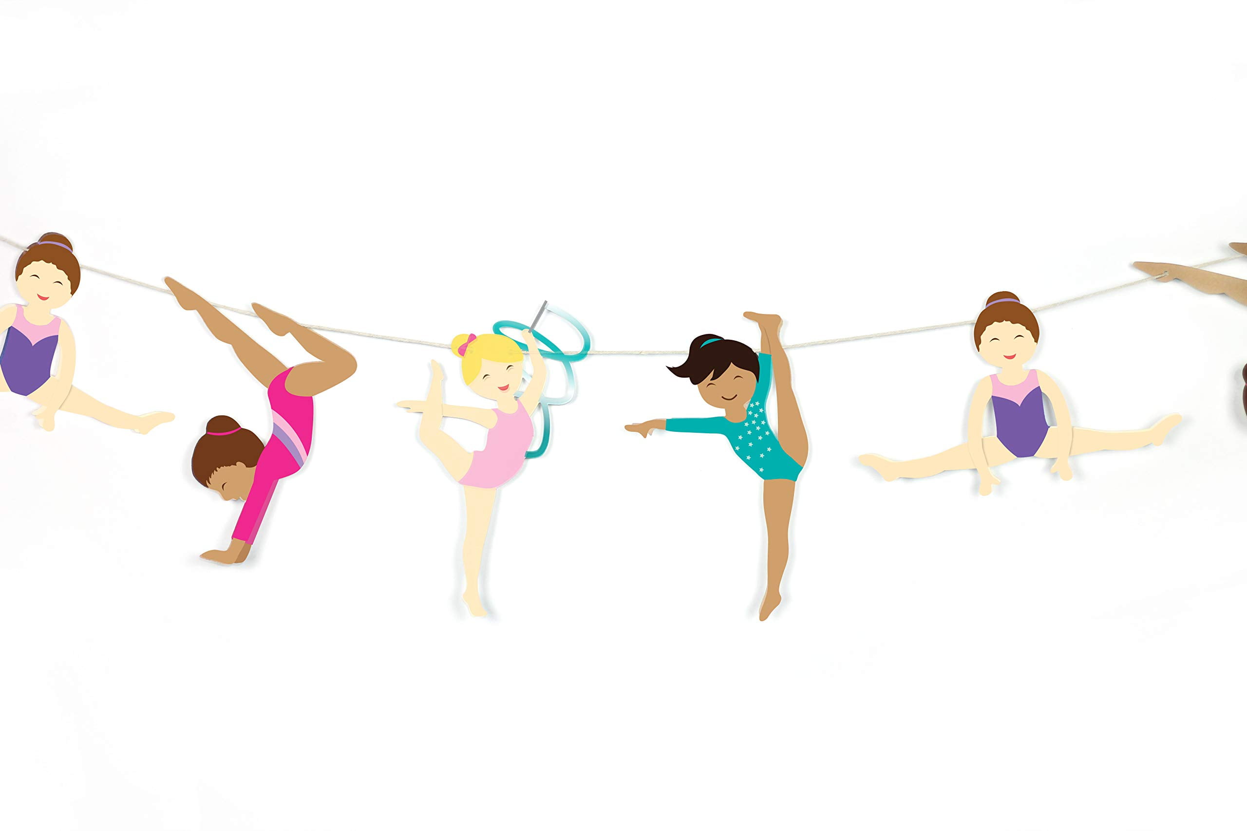 Gymnastics Party Garland Gymnast Girls Bunting Gymnastic Birthday