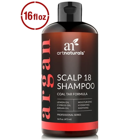 ArtNaturals Therapeutic Argan Anti-Dandruff Shampoo - (16 Fl Oz / 473ml) - Treatment Helps Anti-Itchy Scalp, Symptoms of Psoriasis, Eczema - Sulfate (Best Natural Scalp Treatment)