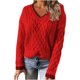 thumbnail image 2 of Pntutb Blusa informal de manga larga con cuello en V y retazos de color sólido para mujer Pntutb Pntutb-3233, 2 of 5