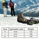 thumbnail image 5 of Tacos para Hielo, Pinzas para Hielo Tacos de Tracción Zapatos y Botas Clavos de Goma para Raquetas de Nieve Crampones con 10 Tacos de Acero Los Tacos Evitan las Actividades al Aire Libre de la Lucha, 5 of 8