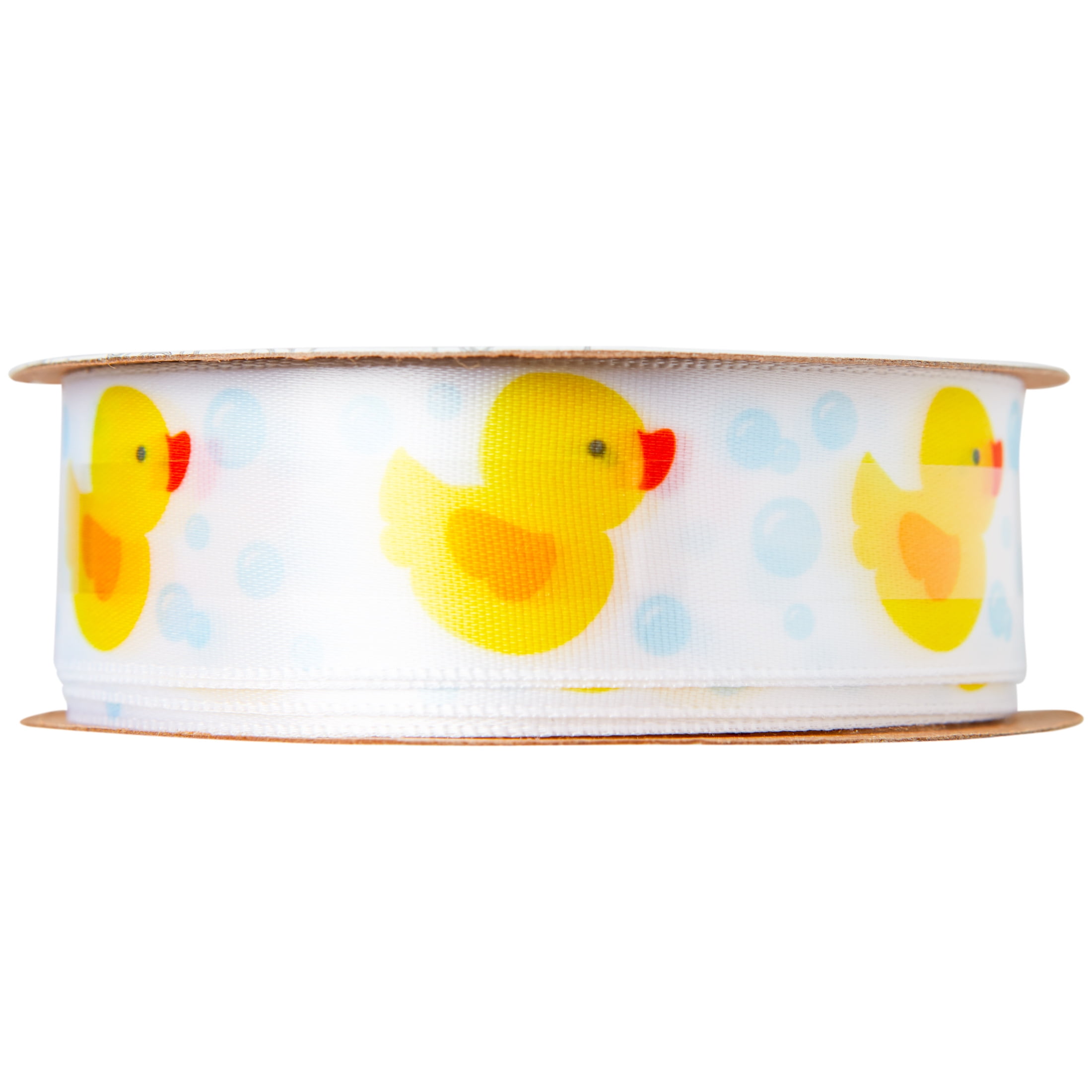 White Offray 808335 Rubber Ducky Craft Ribbon 7/8-Inch x 9-Feet 