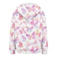 thumbnail image 4 of felwors Zip Up Hoodie Women Butterfly Graphic Hoodies Long Sleeve Oversized Y2K Sweatshirts Cute jackets Plus Size for Girls Light Pink, M, 4 of 7