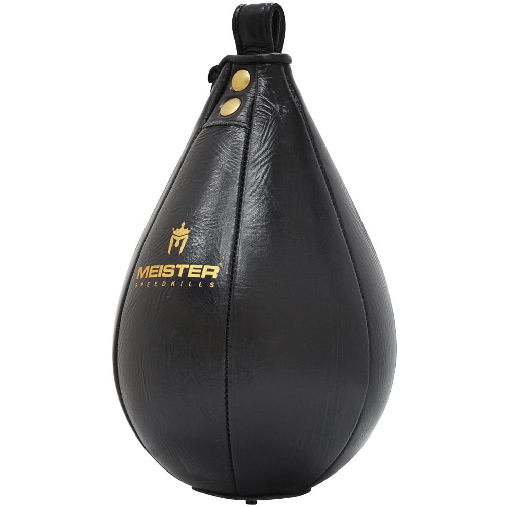Meister SpeedKills Leather Speed Bag w/ Lightweight Latex Bladder - Black -  Medium (9.5