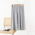 thumbnail image 3 of Jalioing Women's Pajama Shorts Soft Comfort Knee Length Elastic Waist Sleep Shorts Casual Loose Plain Lounge Shorts, 3 of 5