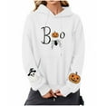 thumbnail image 2 of Ounisa Women's Halloween Sweatshirts Pumpkin Ghost Spider Graphic T Shirts Long Sleeve Pullover Tops Gothic Fall Clothes 2025, 2 of 3