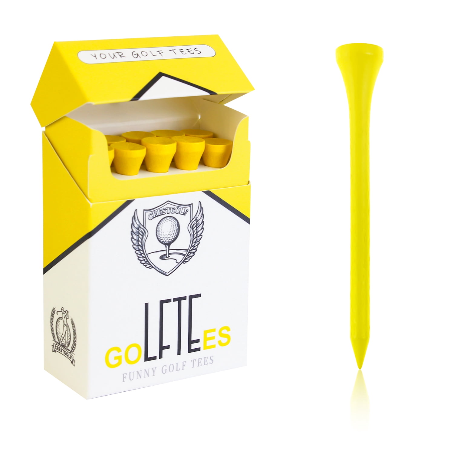 Golf Tees 50 Pieces Funny Golf Accessories for Men& Women 2 ¾ Inch (70mm)Wooden Tees