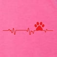 thumbnail image 2 of Dog Heartbeat | Paw Print EKG Lifeline | Veterinarian Vet Tech Dog Lover Tri-Blend Racerback Tank Top, Vintage Pink, Medium, 2 of 5
